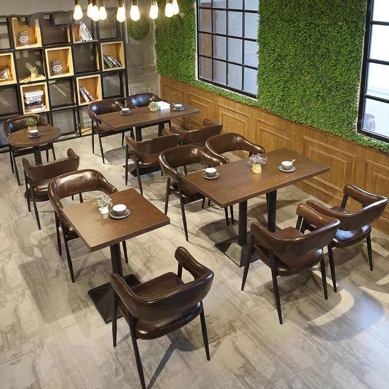 奶茶店咖啡厅桌椅组合烧烤小酒馆西餐厅小吃甜品店餐桌餐椅商用