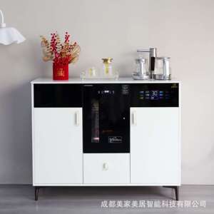 美家美居实木智能语音茶吧机全自动饮水机家用一体茶水柜带消毒