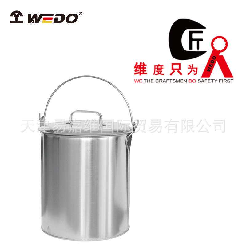 WEDO维度不锈钢加盖水桶防磁304耐腐蚀带盖液体容器盛具ST8607