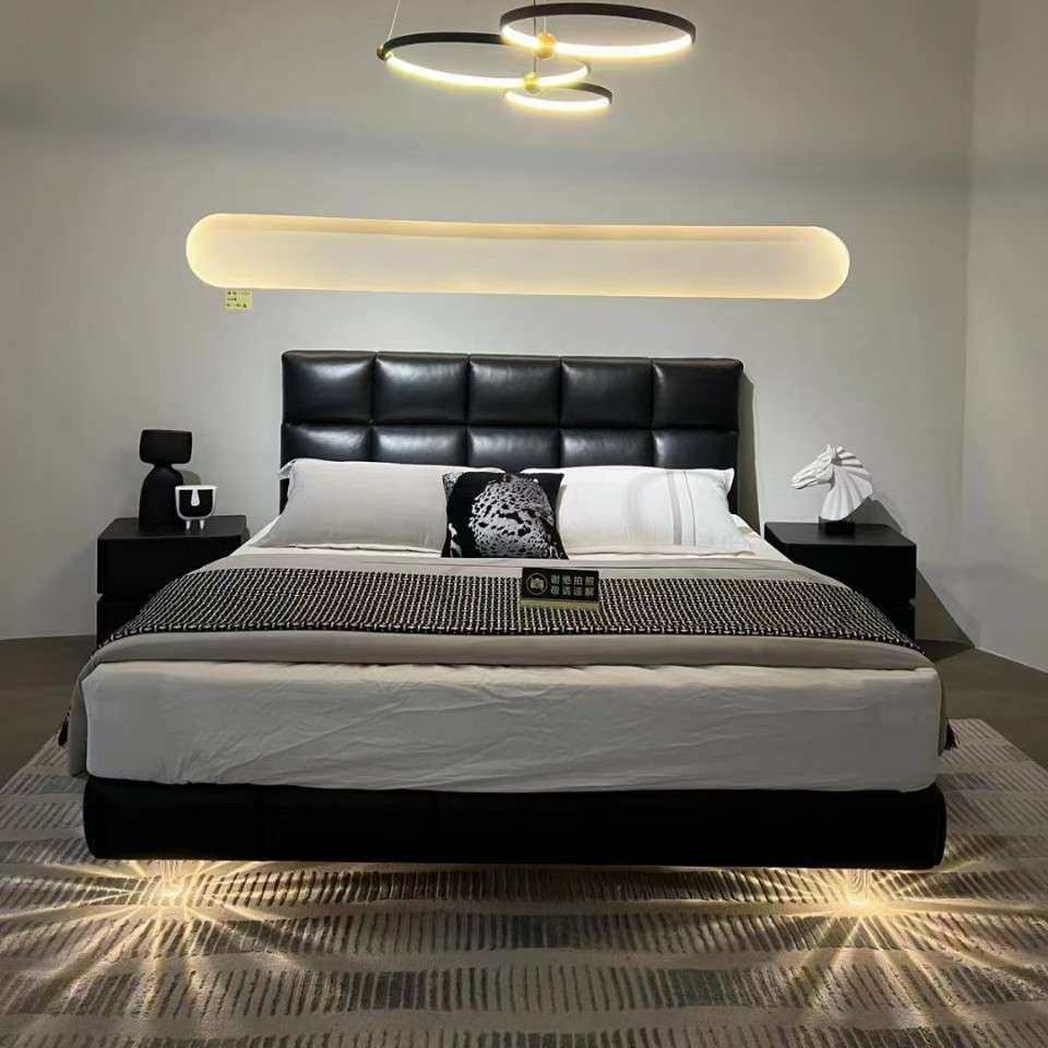 意式极简B&B肌肉生态皮现代极简卧室双人婚床主卧1.8米大床实木床,鲜花速递/花卉仿真/绿植园艺,割草机/草坪机,淘宝优惠券,粉丝福利购,淘宝优惠卷