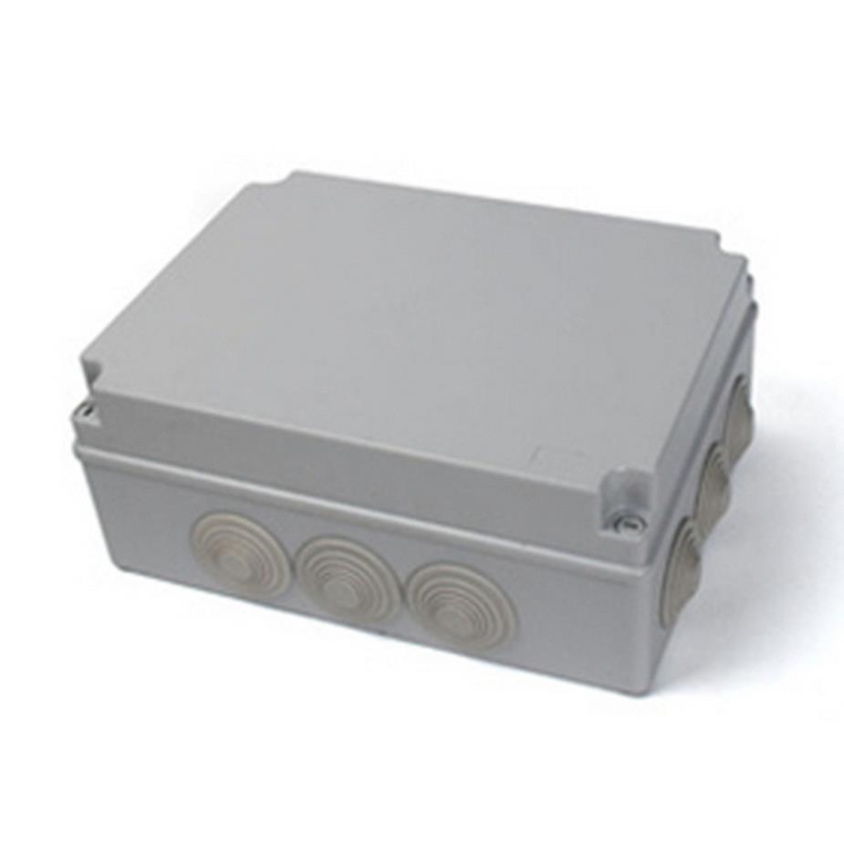 300*220*120mm带橡皮塞塑料防水分线盒 自带预留孔接线端子盒