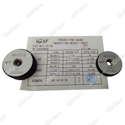 螺纹环规M13M12M12.5*1.75*1.5*1.25*1*0.75*0.5 6g 6h通止牙环规