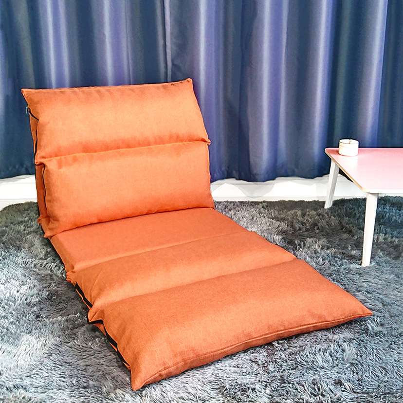 6R懒人沙发榻榻米单人可折叠休闲躺椅宿舍卧室床上靠背椅阳台飘窗