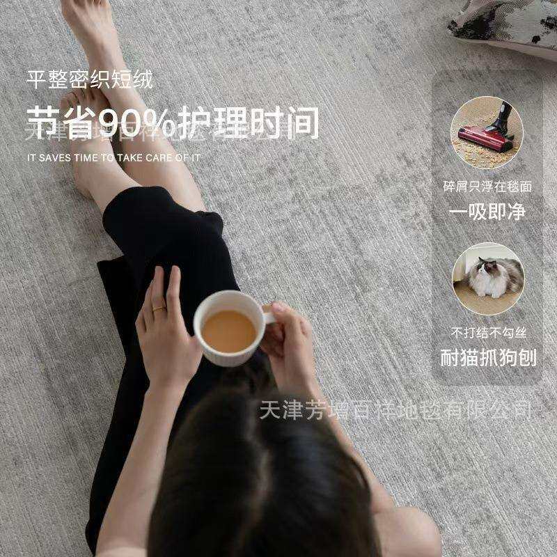 新西兰羊毛高级灰色沙发毯客厅地毯轻奢意式极简现代简约耐脏满铺