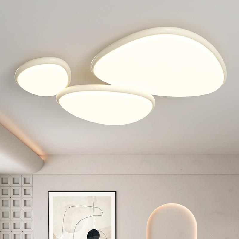 高亮超薄云朵灯全光谱护眼客厅主灯鹅卵石吸顶灯现代简约中山灯具