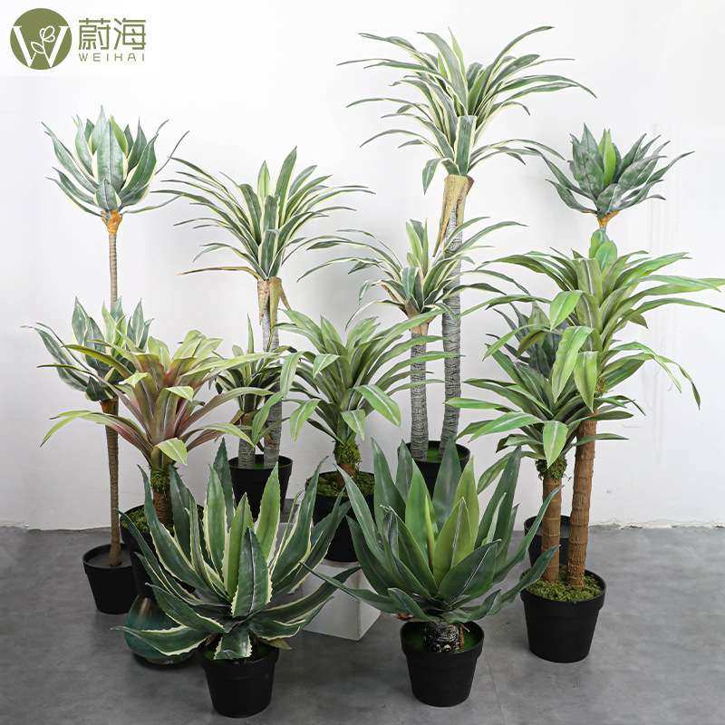 仿真绿植白边龙舌兰树剑麻树盆景仿真植物室内橱窗装饰人造龙血树,3C数码配件,USB灯,淘宝优惠券,粉丝福利购,淘宝优惠卷