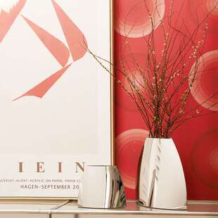 不锈钢现代几何插花餐厅客厅酒店摆件卧室创意样板房简约花瓶花器