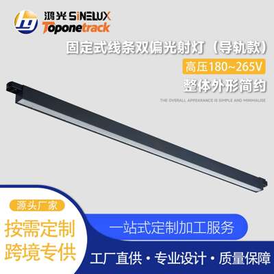 天际系列-线条灯  固定式线条双偏光射灯（导轨款）HG-X02380