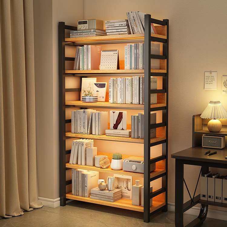 书架落地置物架书柜家用靠墙铁艺多层收纳架简易客厅卧室储物架子,3C数码配件,USB灯,淘宝优惠券,粉丝福利购,淘宝优惠卷