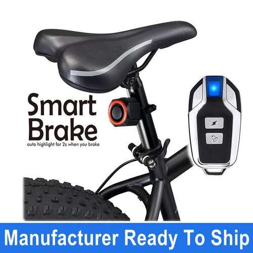Brake Light Wireless Remote Control Bike Rear Light Alarm