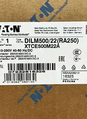 伊顿接触器208213   型号DILM500/22(RA250) 现货