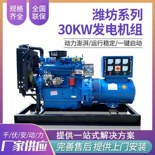 30kw发电机组 养殖场备用30千瓦潍坊柴油发电机组 小型应急发电机