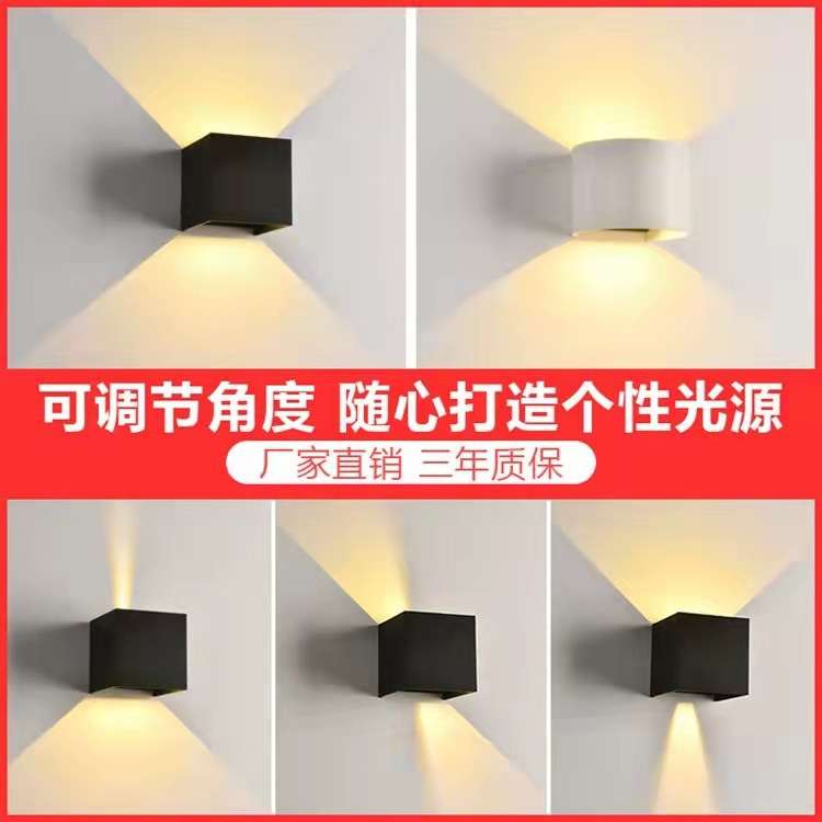 户外防水LED壁灯别墅门头灯壁灯过道墙壁灯双头照明庭院灯外墙灯