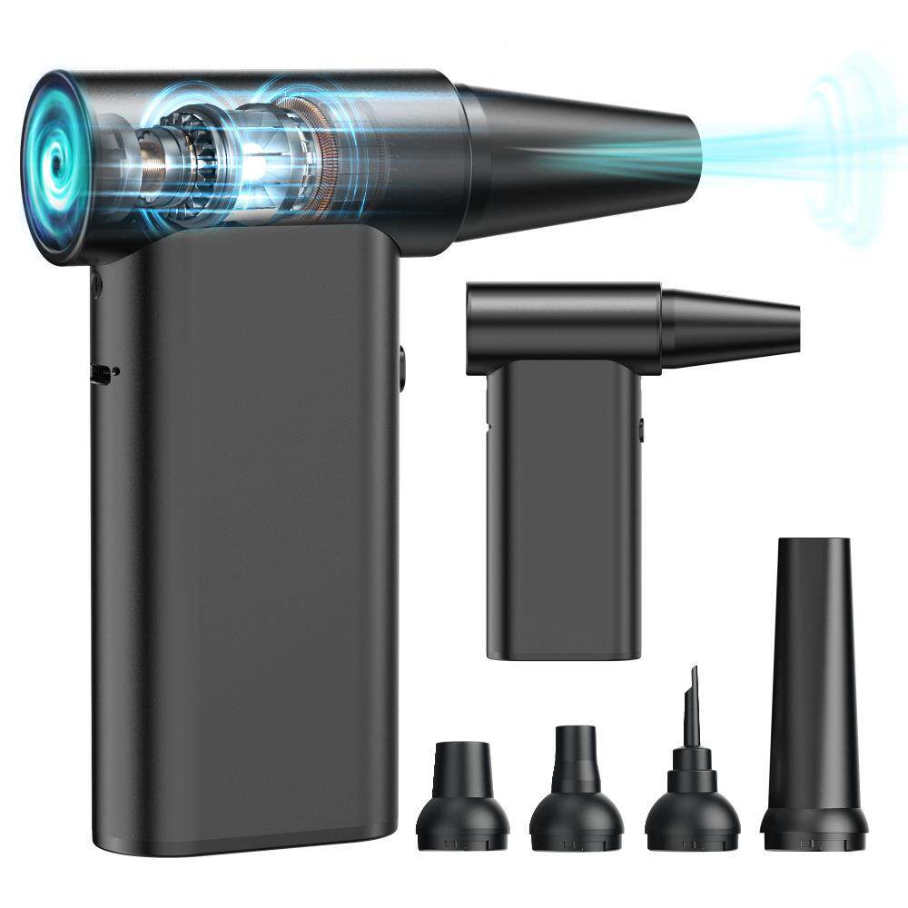 跨境无线充电款暴力风扇便携式大功率迷你暴力涡轮风扇暴力吹风机