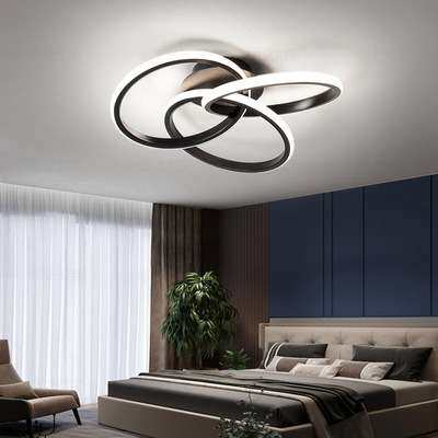 卧室温馨浪漫金色房间吸顶灯简约现代创意大气个性北欧圆形书房灯