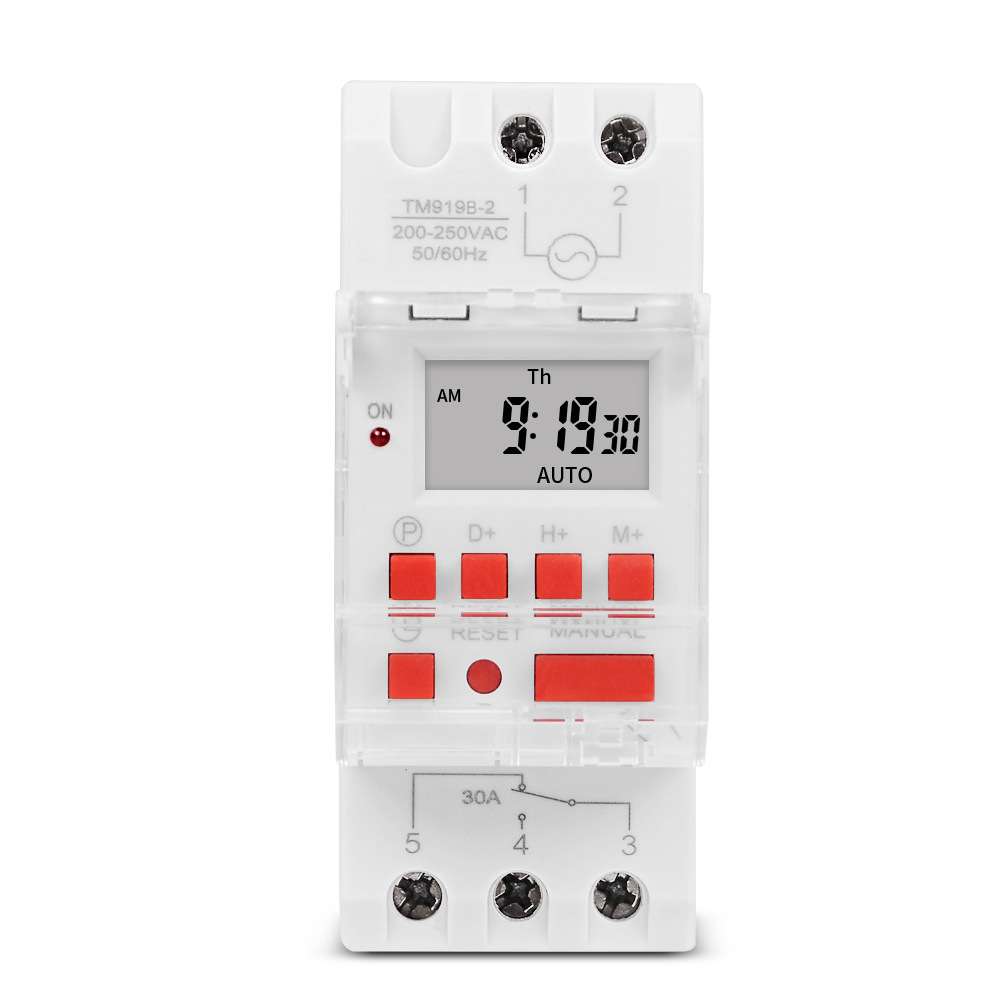 TM919B 定时器开关时间控制器自动循环定时开关输出 内置电池 30A