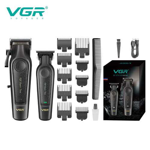 VGR197&995跨境新款套装理发器发廊男士充电专业家用子母机雕刻剪