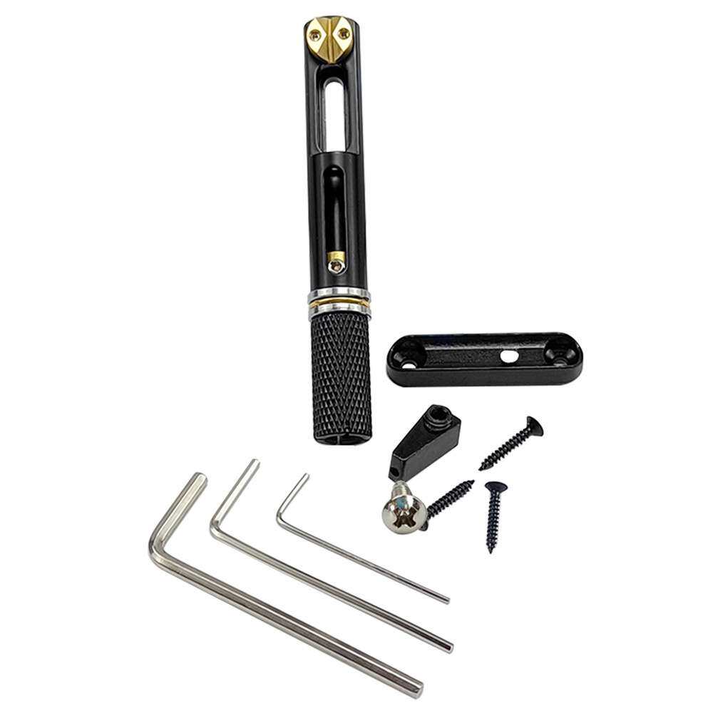 无头电吉他贝斯配件分体式黑铜单只圆棒琴桥拉弦板