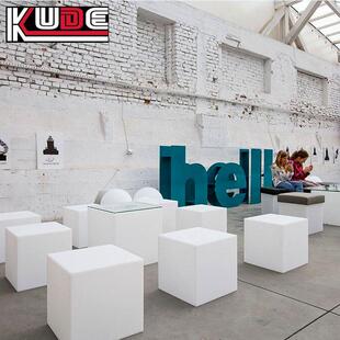 时尚创意LED发光家具 RGB全彩发光立方体方凳 夜店发光炫彩家具