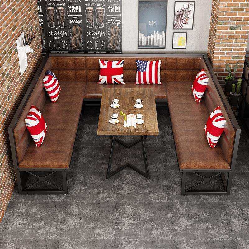 卡座复古铁艺 靠背转角ul型沙发桌椅组合工业风餐厅咖啡厅酒吧KTV,电子元器件市场,其它元器件,淘宝优惠券,粉丝福利购,淘宝优惠卷