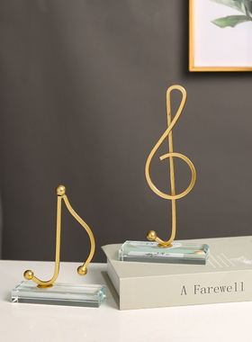 钢琴上的音符摆设音乐艺术摆件简约北欧I风客厅电视柜装饰品小礼