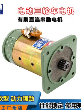 电动三轮车电机有刷直流串励电机窑厂拉坯工地工程车48v60v1120w
