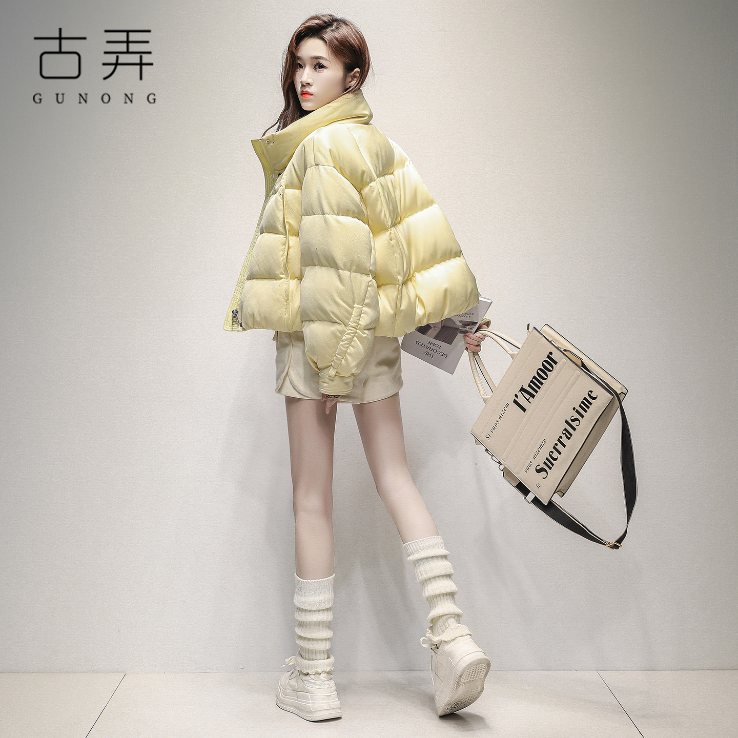 立领短款羽绒服女2025年冬季新款