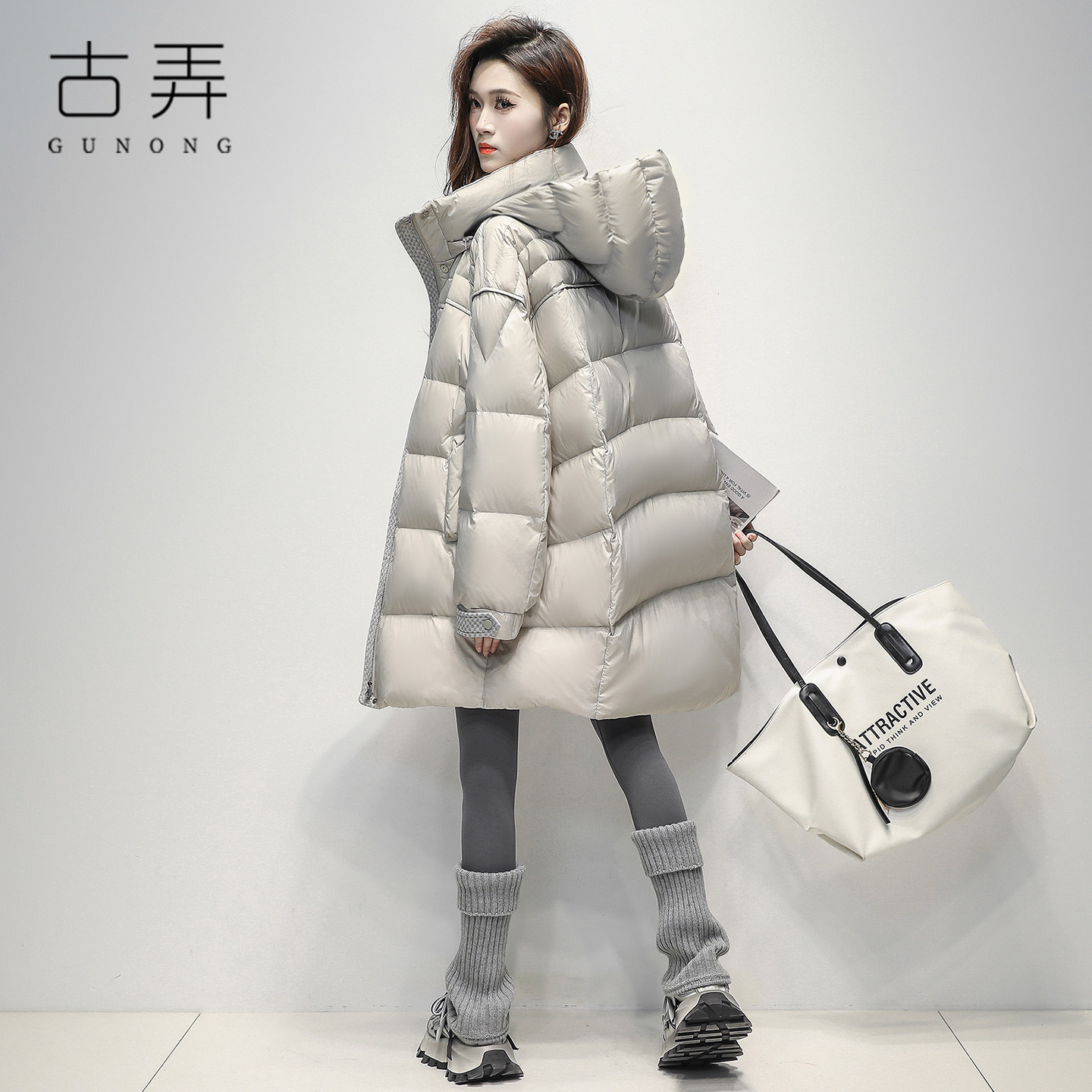 时尚大牌鹅绒羽绒服韩版连帽