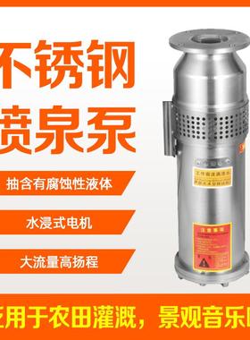 QSP不锈钢潜水泵农田灌溉抽水泵水景观鱼池假山喷泉泵离心泵