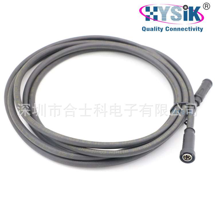 Interroll英特诺滚筒EC5000电源延长线 5芯 公转母 金属防水接头