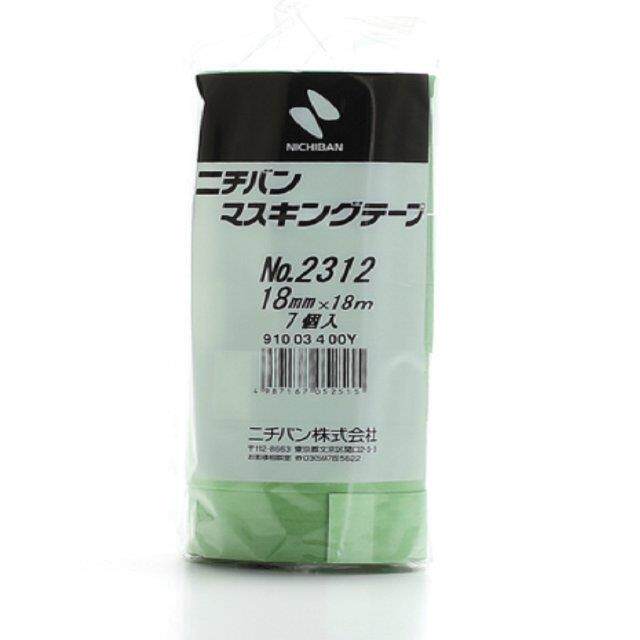 NICHIBAN 遮蔽胶带 2312H-18 18mm x 18m 具有良好的粘附力