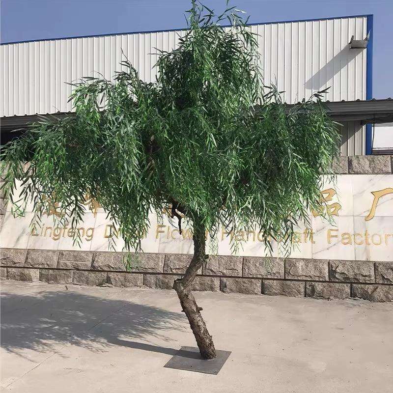 仿真柳树公园垂柳假树影视舞台道具造型树酒店大厅布景客厅造景树