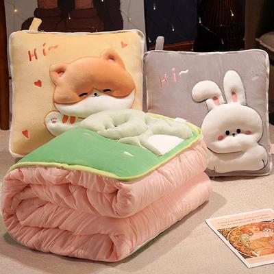 抱枕被子两用办公室午睡枕头折叠毯子二合一汽车靠枕车用四季通用