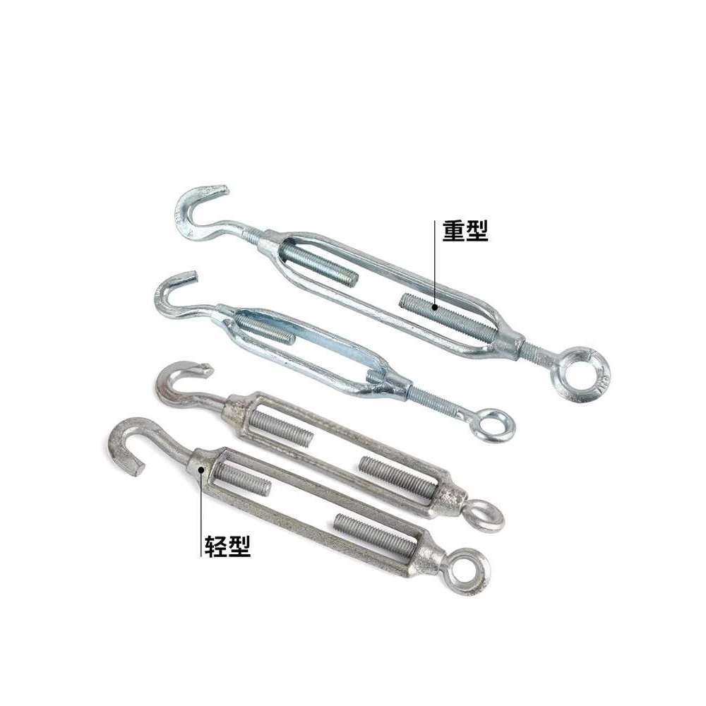 花篮螺栓轻型/重型花兰螺丝管体长度钢丝绳收紧器拉紧一勾一环形