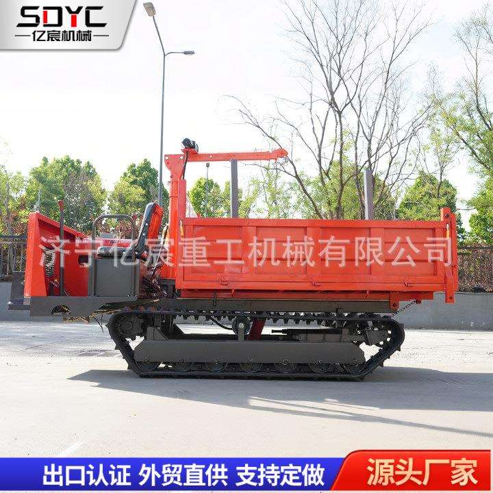 跨境履带运输车农用小型果园工程带吊机拉木架搬运柴油履带运输车