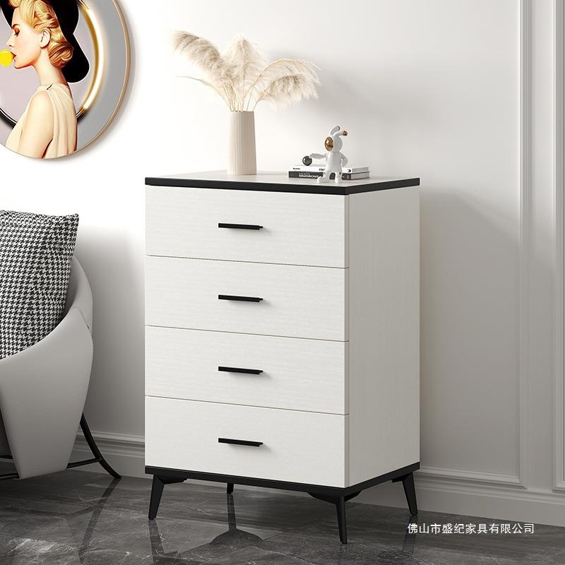 实木五斗柜简约现代卧室储物柜家用客厅收纳柜轻奢黑白四六八斗柜