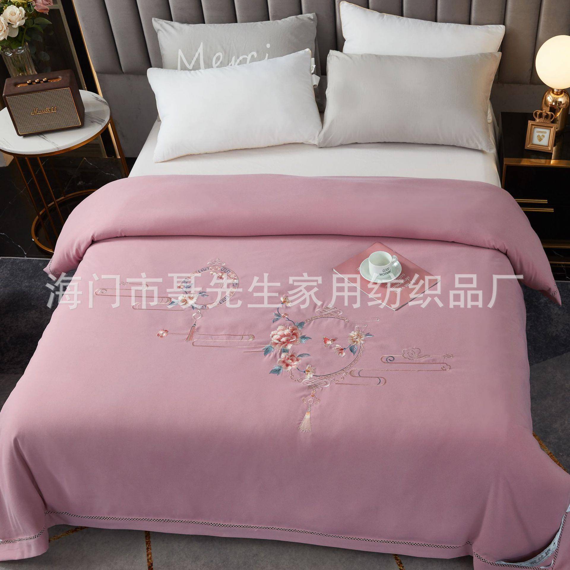 仿60长绒棉镂空边绣花款蚕丝被壳 蚕丝被内胆套 被子外罩 被套