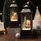 圣诞老人风灯圣诞节日灯光氛围装 饰品摆件Merry Christmas