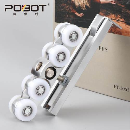 静音加重推拉门吊轮不锈钢移门滑轮木门移门吊轨道斜轮重型吊轮