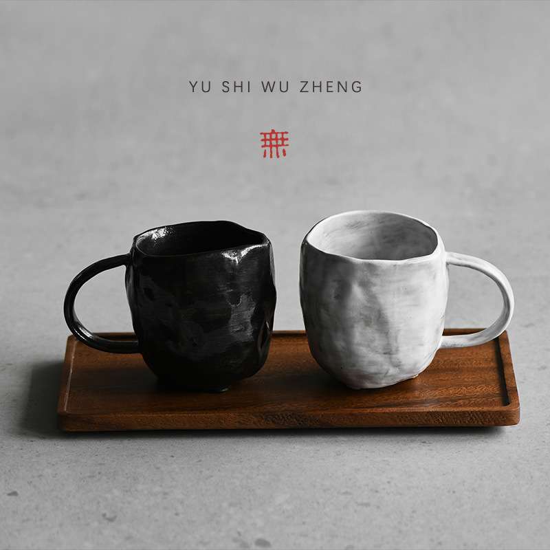 日式粗陶手作马克杯 文艺陶瓷手冲咖啡杯子 复古民宿洗漱杯具套装