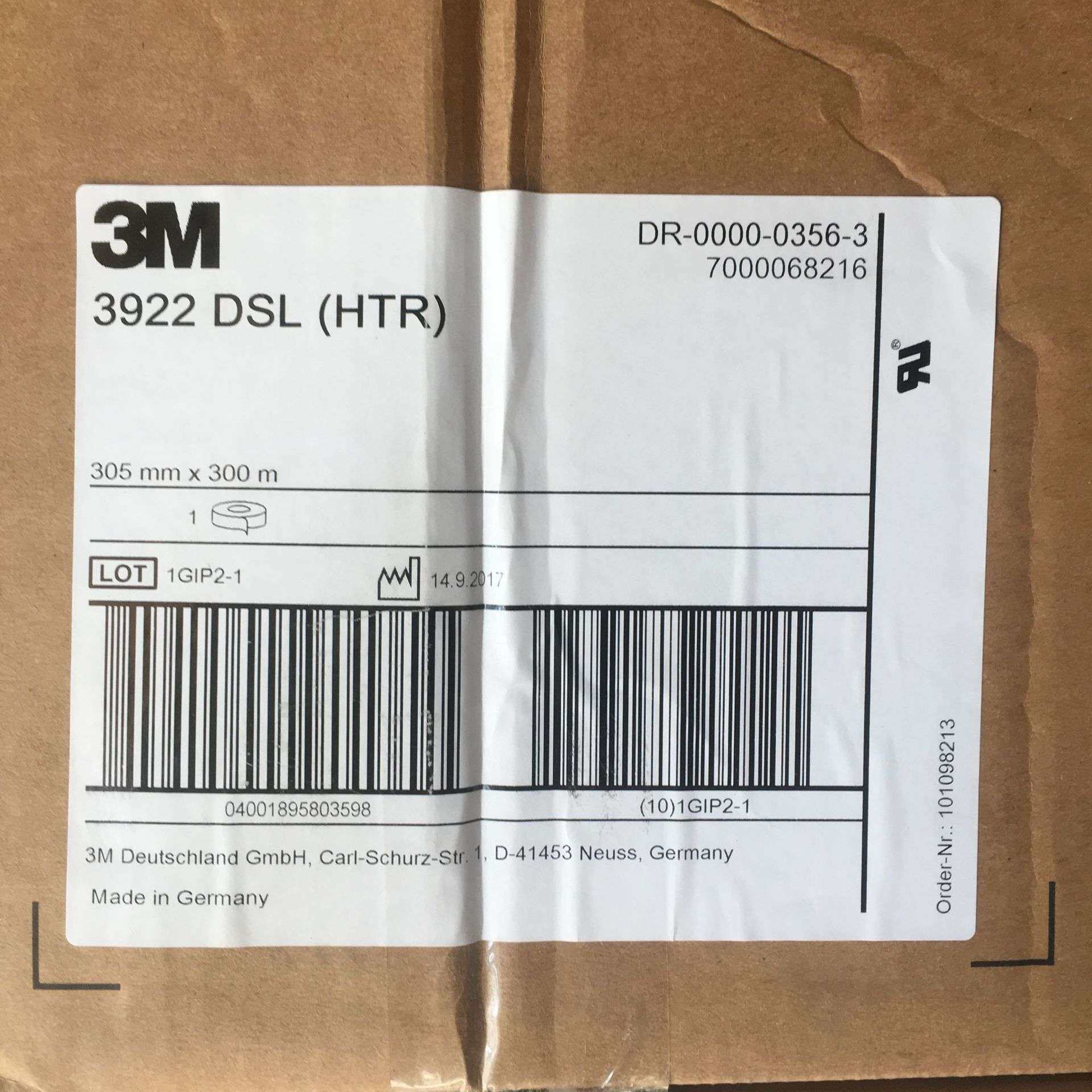 3M33922转印标签材料耐高温PI标签纸哑白热转移打印 丙烯酸酯标签