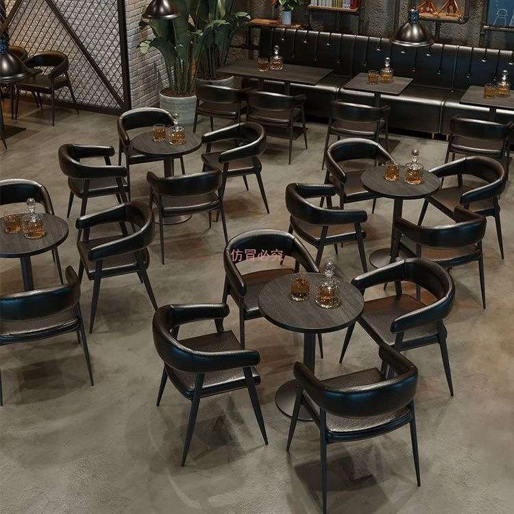网红酒吧KTV卡座沙发奶茶店桌椅复古酒馆咖啡西餐厅卡座靠墙沙发