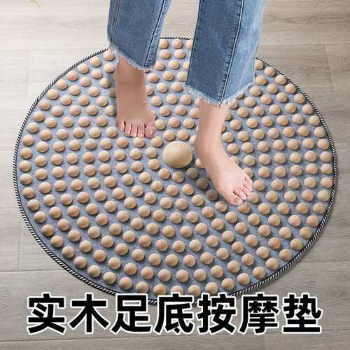 足疗足底按摩垫实木慢跑经络穴位家用脚底指压板超其他咨询机械式