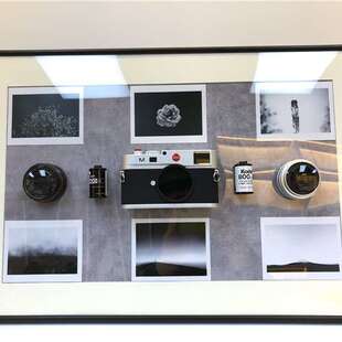 相机模型裱画挂画装裱铝合金PS材质画框立体艺术画现代简约装饰画