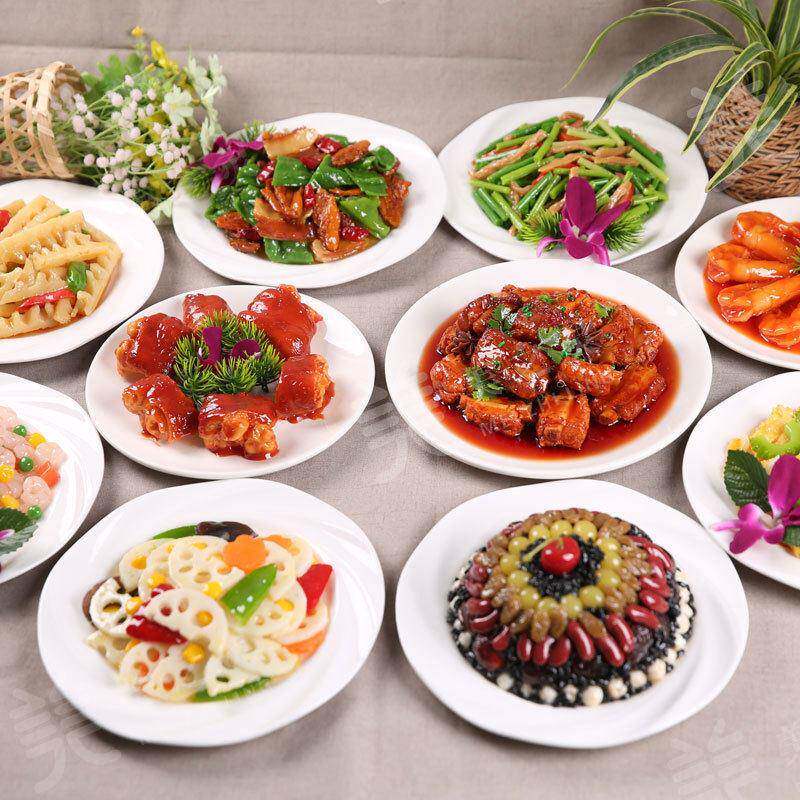 菜品摆盘模型道具装饰新品摆件菜品模型饭店展示美食创意食物排骨