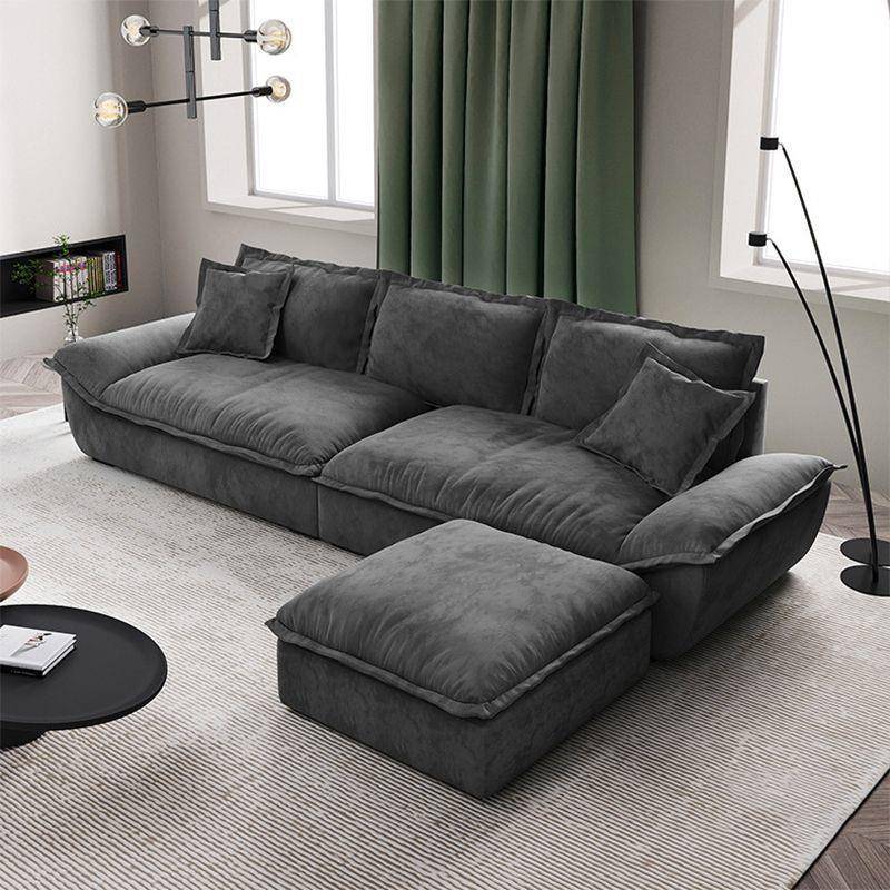 意式极简科技布艺沙发客厅小户型现代简约轻奢三人位直排帆船沙发