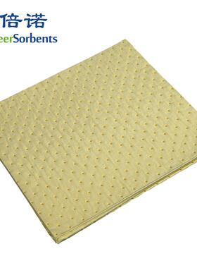 黄色压点吸液棉 吸酸棉 化学品吸附棉聚丙烯吸油棉PP熔喷吸附垫4m
