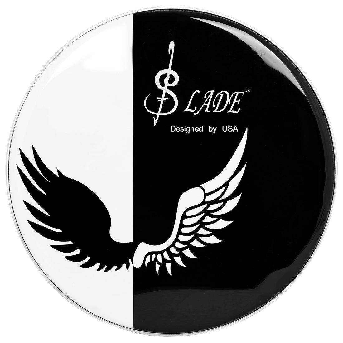 SLADE雷德22寸黑白双色带翅膀鼓皮聚酯薄膜打击乐配件爵士鼓鼓皮