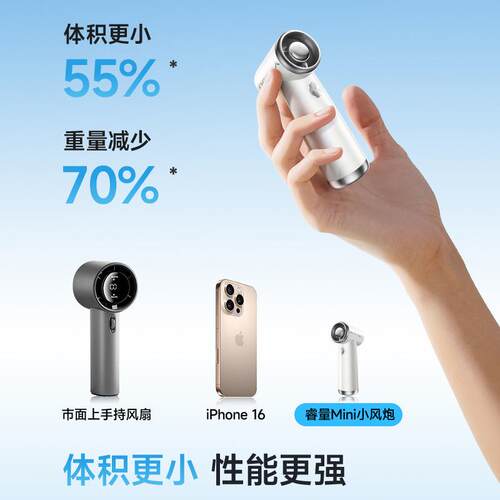 remax新品mini大风力高速小风扇长续航手持小风扇三档便携小风扇