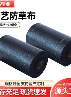 防草布农用果园黑色PP材质打孔透气渗水除草防草布大棚地布网格